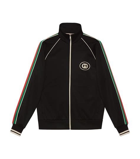 gucci web striped track jacket|gucci gg mix track jacket.